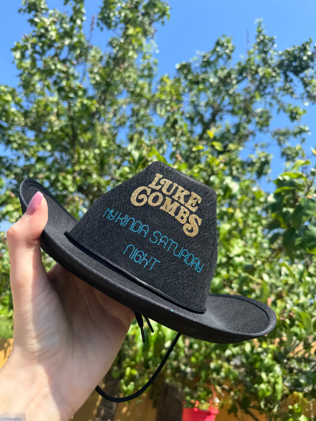 personalised cow boy hat