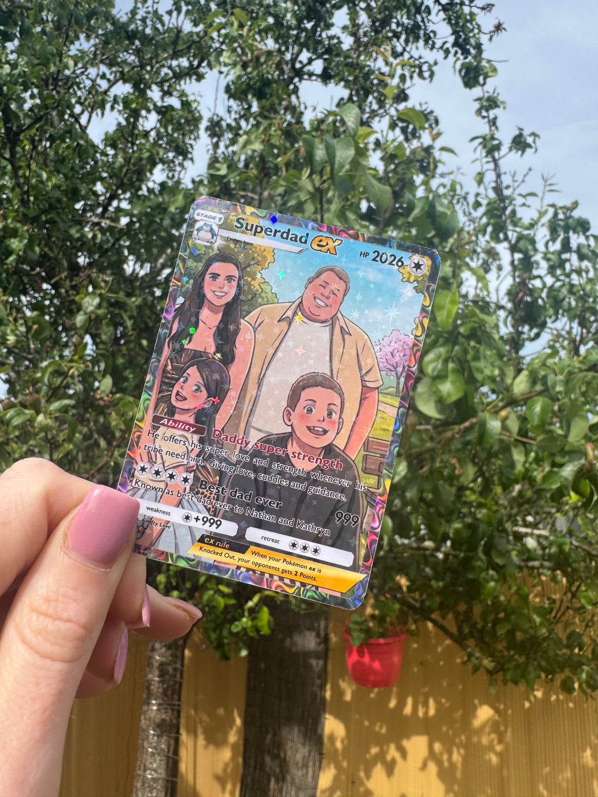 Personalised Pokémon inspired cards